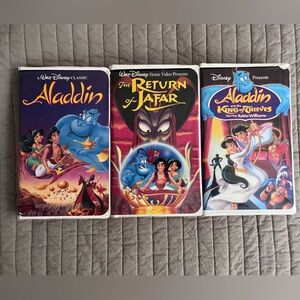 Disney Aladdin Collector’s VHS set in clamshell covers